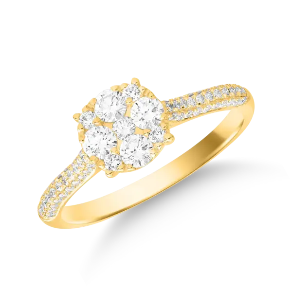 Inel din aur galben cu diamant de 0.52ct