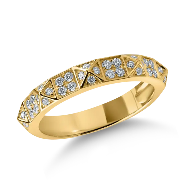 Inel din aur galben cu diamante de 0.33ct