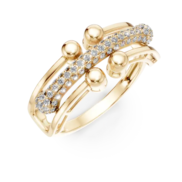 Inel din aur galben cu diamante de 0.34ct