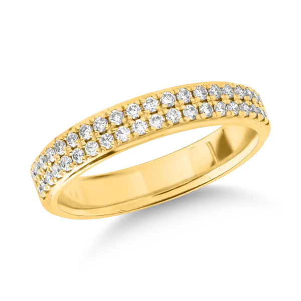 Inel din aur galben cu diamante de 0.35ct