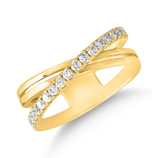 Inel din aur galben cu diamante de 0.46ct