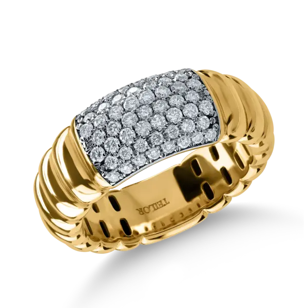 Inel din aur galben cu diamante de 0.54ct
