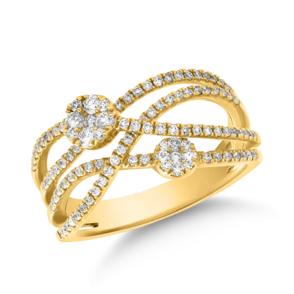 Inel din aur galben cu diamante de 0.54ct