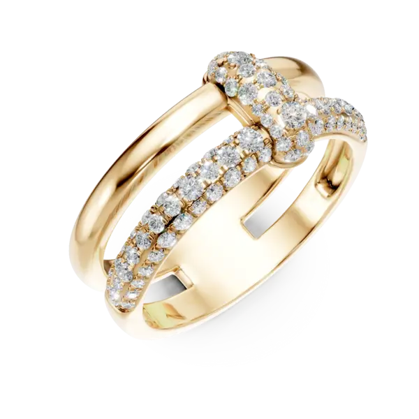 Inel din aur galben cu diamante de 0.56ct