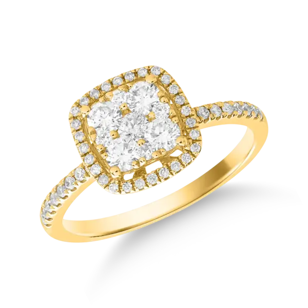 Inel din aur galben cu diamante de 0.5ct