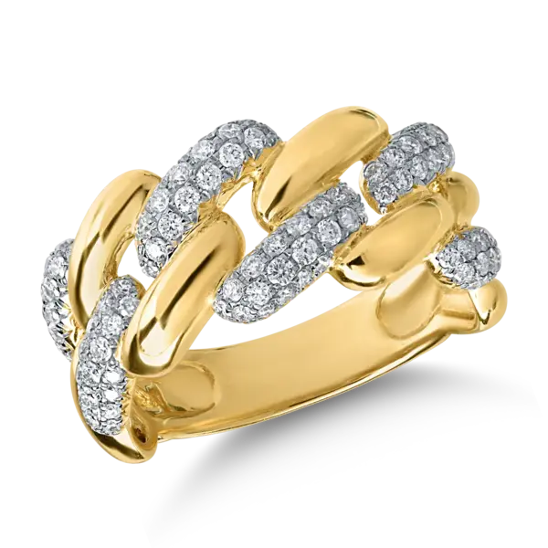 Inel din aur galben cu diamante de 0.65ct