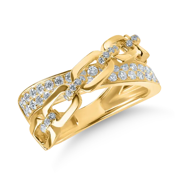 Inel din aur galben cu diamante de 0.6ct