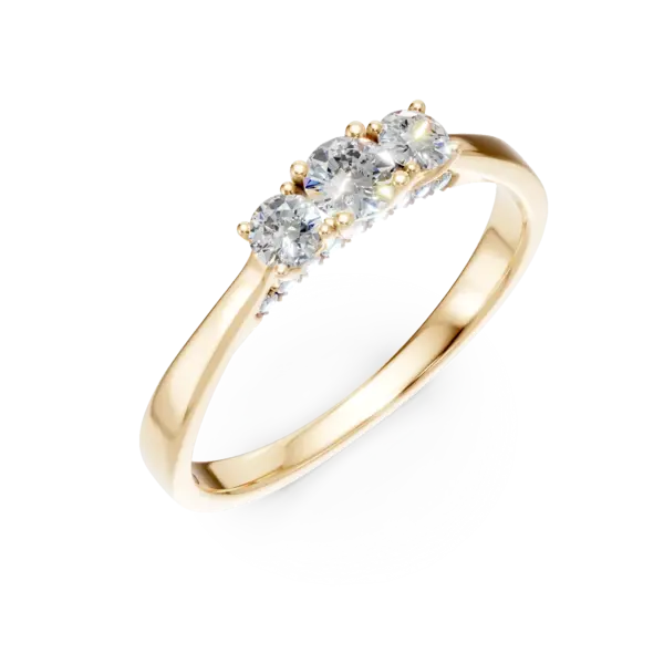 Inel din aur galben cu diamante de 0.6ct