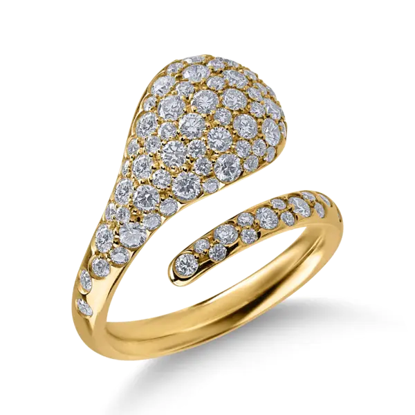 Inel din aur galben cu diamante de 1.4ct