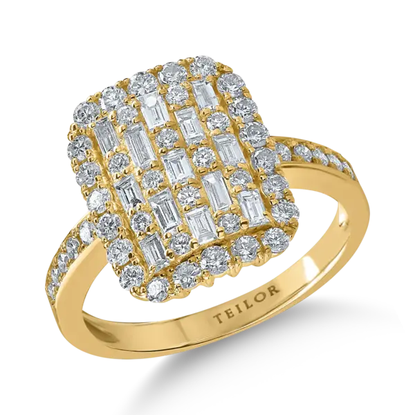 Inel din aur galben cu diamante de 1ct