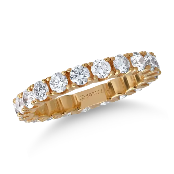 Inel din aur galben cu diamante de 2ct