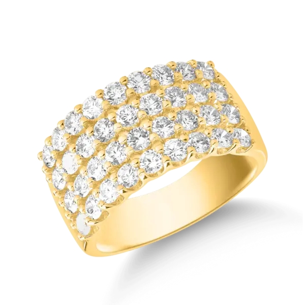 Inel din aur galben cu diamante de 2ct