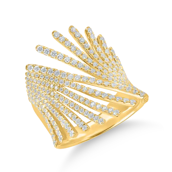Inel din aur galben cu diamante microsetting de 1.38ct