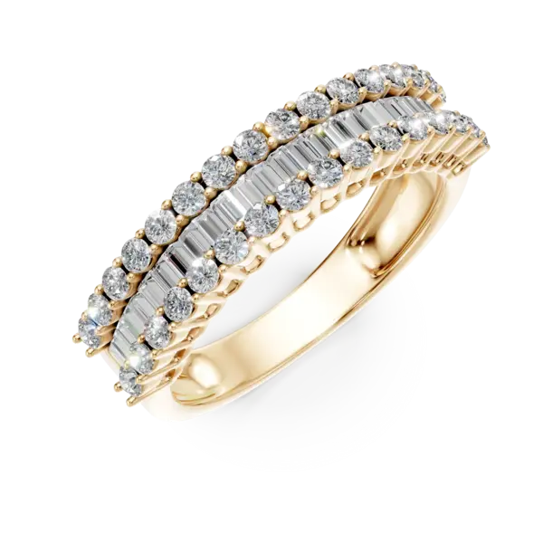 Inel din aur galben cu diamante microsetting de 1ct