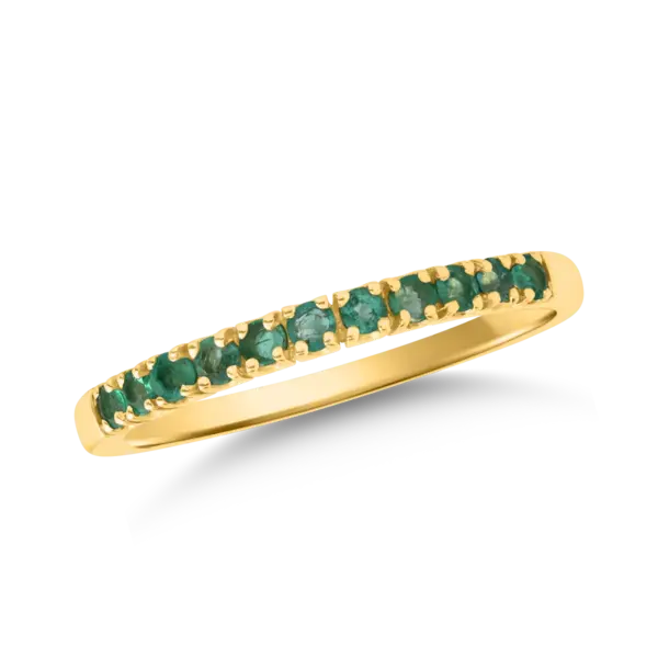 Inel din aur galben cu smaralde de 0.36ct