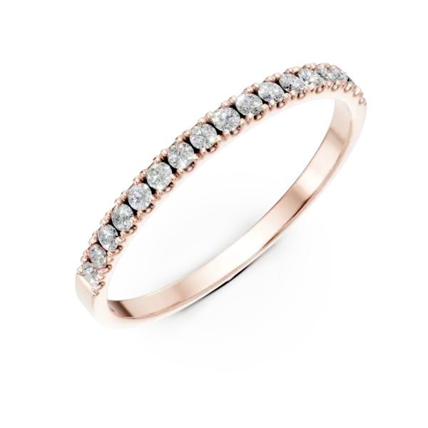 Inel din aur roz cu diamante de 0.17ct
