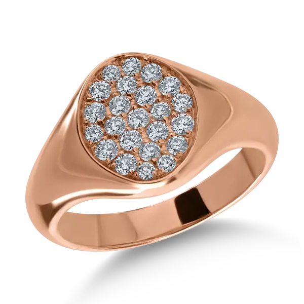 Inel din aur roz cu diamante de 0.29ct