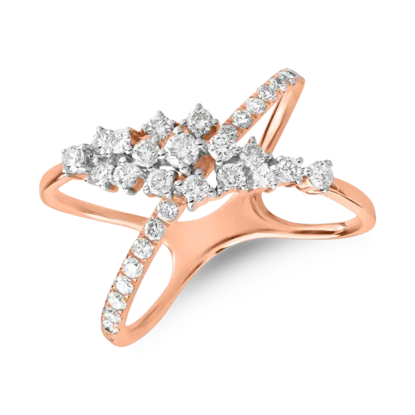 Inel din aur roz cu diamante de 0.68ct