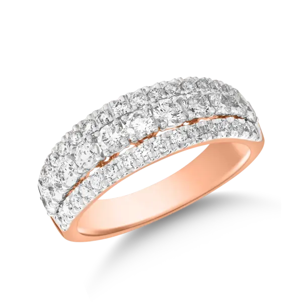 Inel din aur roz cu diamante de 0.98ct