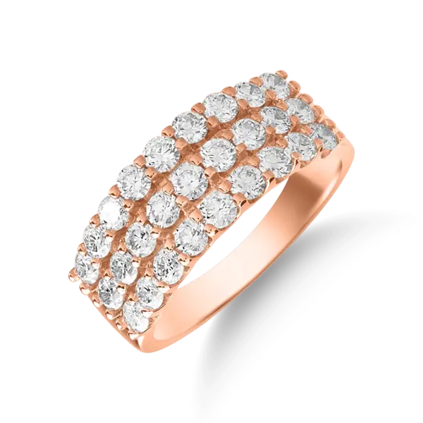 Inel din aur roz cu diamante de 1ct