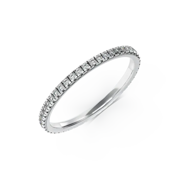 Inel eternity din aur alb cu diamante de 0.36ct