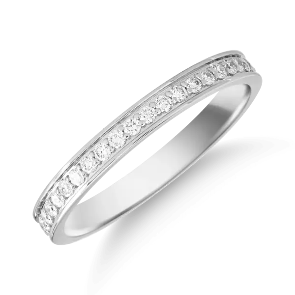 Inel eternity din aur alb cu diamante de 0.52ct
