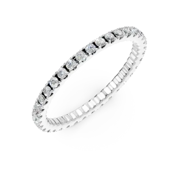 Inel eternity din aur alb cu diamante de 0.5ct