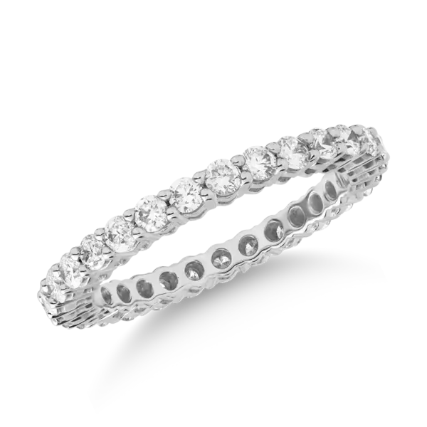 Inel eternity din aur alb cu diamante de 1.15ct