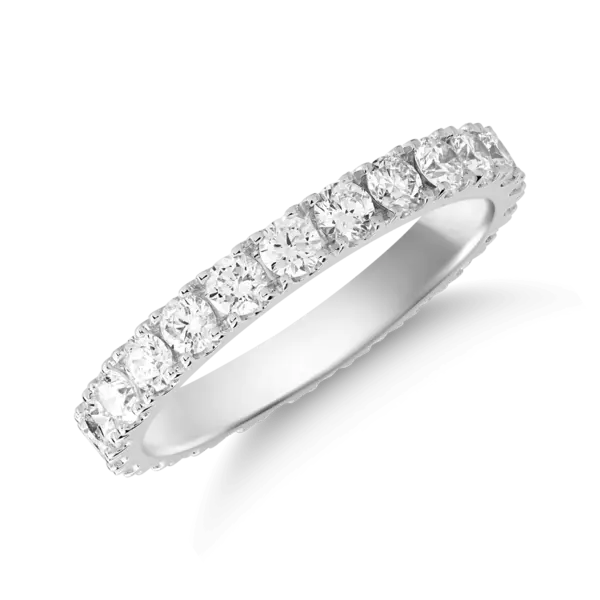Inel eternity din aur alb cu diamante de 1.19ct