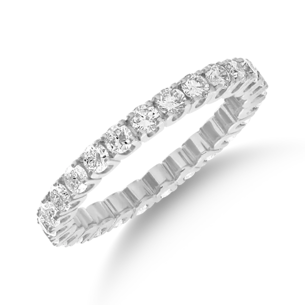 Inel eternity din aur alb cu diamante de 2ct