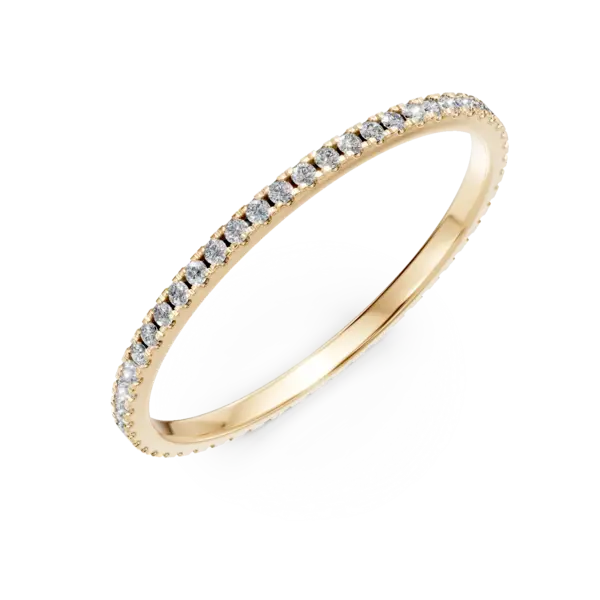 Inel eternity din aur galben cu diamante de 0.2ct