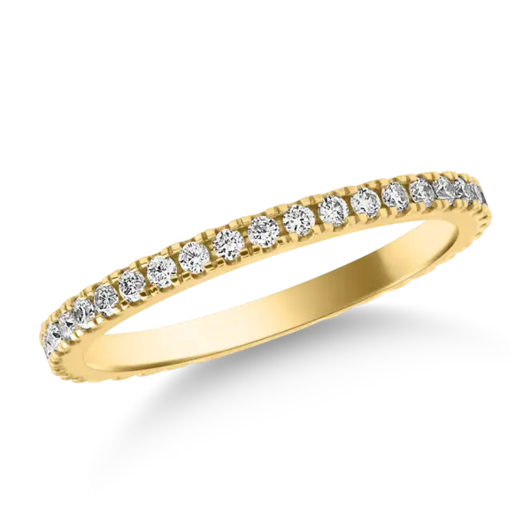 Inel eternity din aur galben cu diamante de 0.34ct