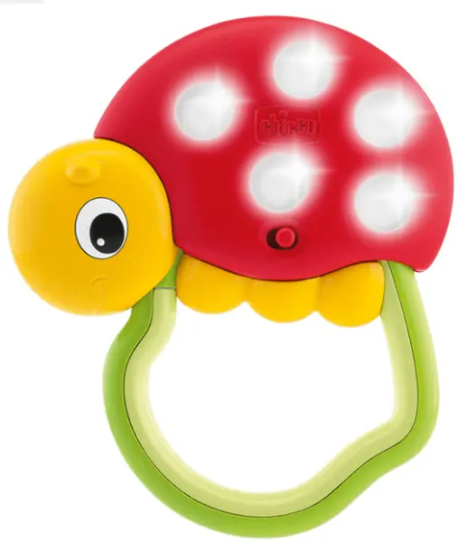Inel gingival Chicco - Buburuza, luminos