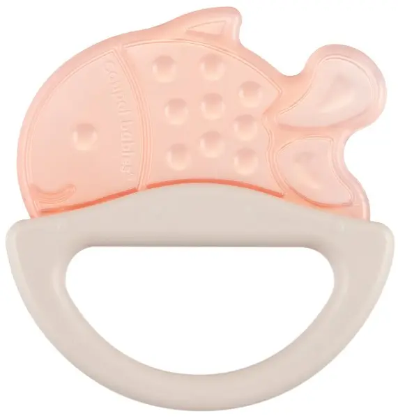 Inel gingival din silicon cu zornaitoare Canpol - Peşte, roz