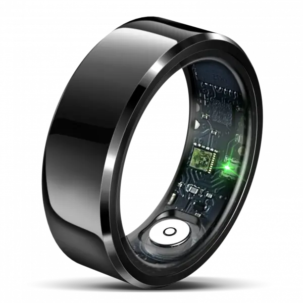 Inel iSEN R6 Smart Ring Black, HR, SpO2, Temperatura, Monitorizare somn, Multi Sport, Aplicatie dedicata: ECTRI, 18mAh, IP68