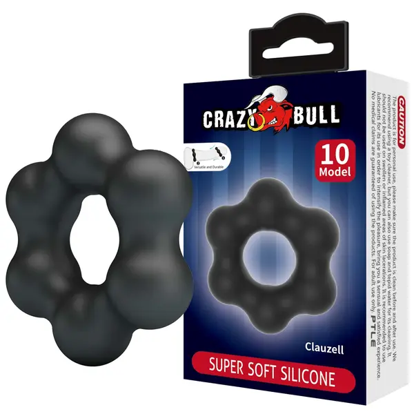 Inel pentru penis CRAZY BULL - CLAUZELL, imbunatateste erectia, negru