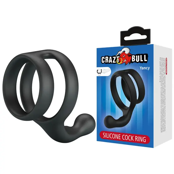 Inel pentru penis Crazy Bull - Yancy, din silicon, stimulare erectie