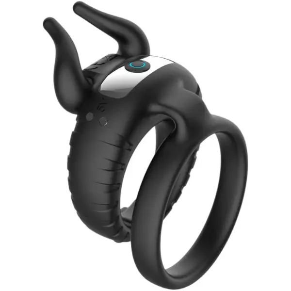 Inel vibrator pentru penis ARMONY Bull’s Passion, 10 functii de vibratie, rezistent la apa, negru