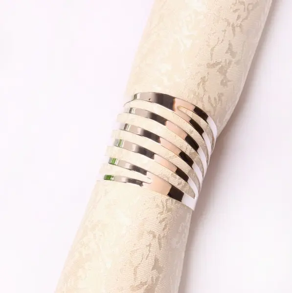 Inele de șervețel Morello - Elegant Silver, 6 buc.