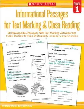 Informational Passages for Text Marking & Close Reading: Grade 1: 20 Reproducible Passages with Text-Marking Activities That Guide Students to Read St, Paperback/Martin Lee