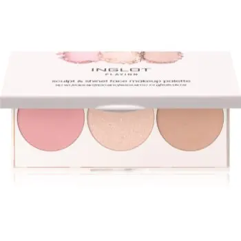 Inglot Face Palette iluminator, pudră bronzantă și blush