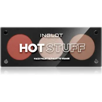 Inglot Face Palette iluminator, pudră bronzantă și blush