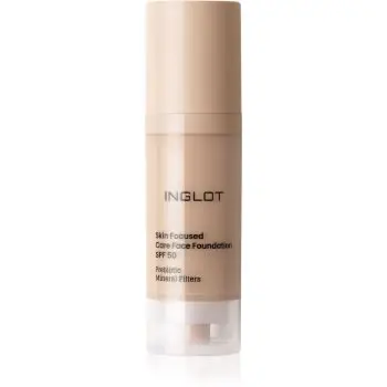Inglot Skin Focused Care Face Foundation SPF 50 acoperire make-up SPF 50
