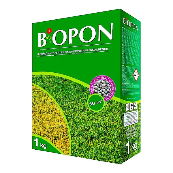 Ingrasamant Biopon anti-ingalbenire pentru gazon 1 kg - Default Title