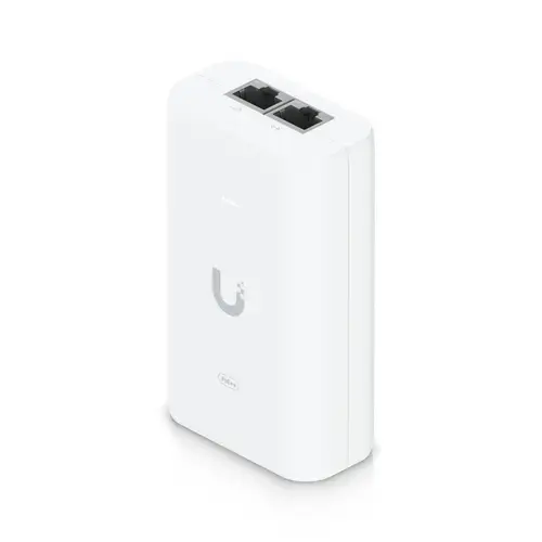 Injector PoE, UbiQuiti, Plastic, IEEE 802.3at, 63x34x106 mm, Alb