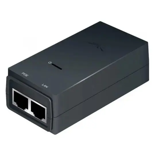 INJECTOR PoE UBIQUITI, port Gigabit x 2, unmanaged, nerackabil, carcasa metalica, POE-24-12W-G
