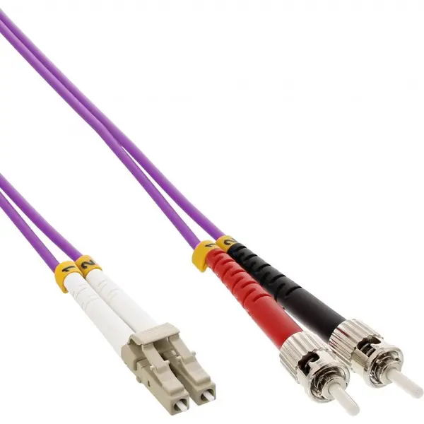 Inline Cablu fibra optica Duplex Multimode LC-ST LSOH OM4 25m, InLine IL88518P