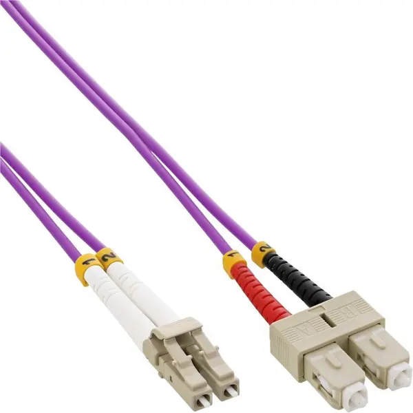 Inline Cablu fibra optica LC-SC Duplex OM4 25m, InLine IL88638P