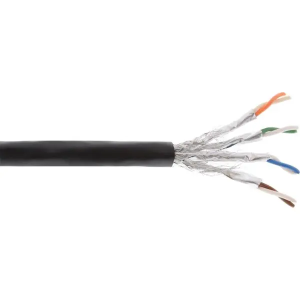 Inline Rola cablu de retea RJ45 S/FTP PiMF Cat.7a pentru exterior 50m Negru, InLine IL70050P