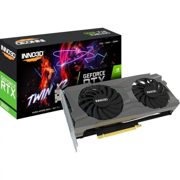 INNO3D Placa video INNO3D GeForce RTX 3050 TWIN X2, 6GB GDDR6, 96-bit